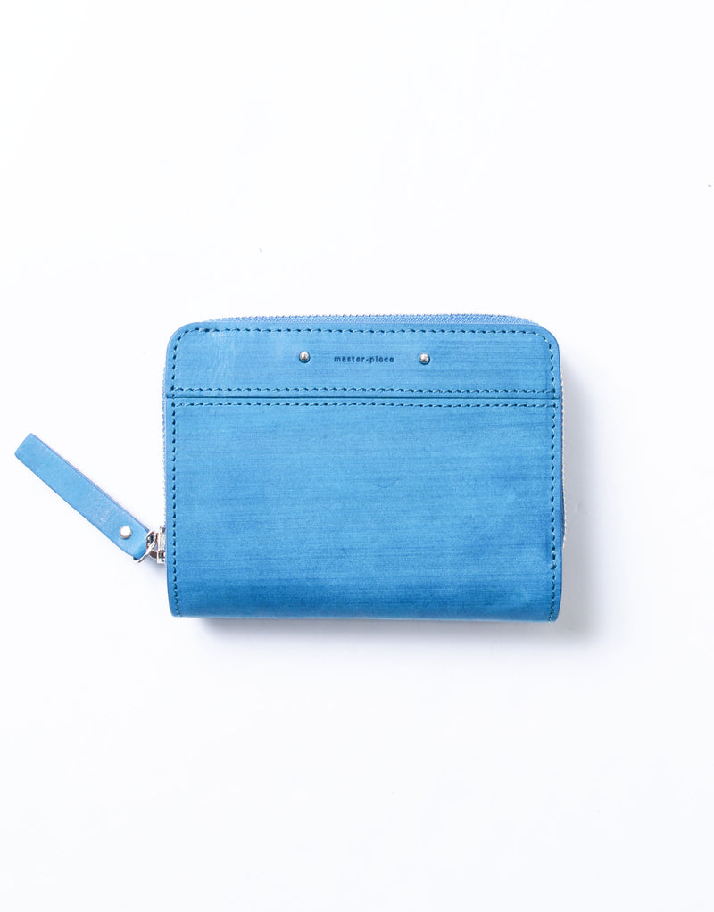 Sand Round Zipper Middle Wallet No.04281