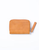 Sand Round Zipper Card Case No.04283