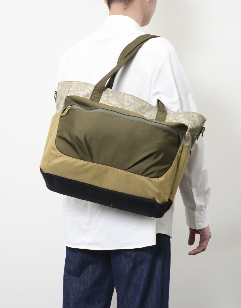 美品 マスターピース ラジャブルック 3WAYトートバッグ ベージュ ショルダー rajabrooke × master-piece 3WAYトートバッグ No.608301-rb ｜master