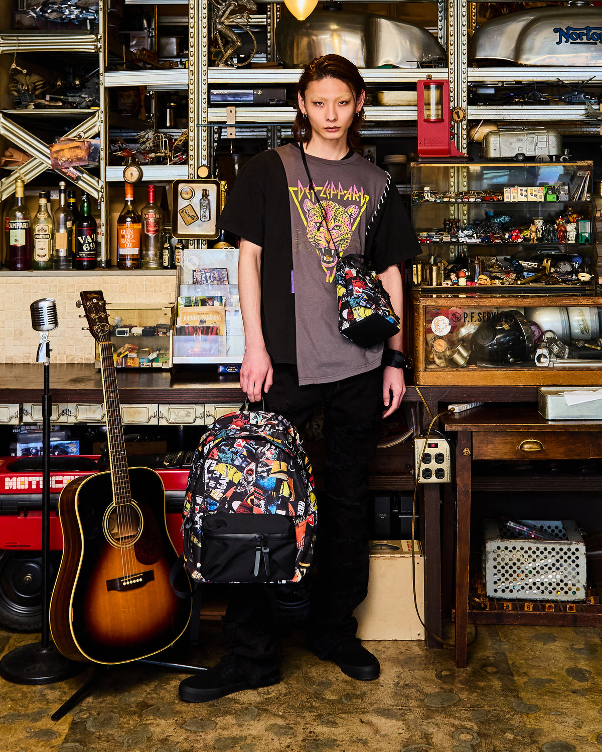 ヒ*ロ様 Masterpiece 中綿スタジャン HECTIC サーモライト 裏 DISCOVERED x master-piece x HYPE DROP Collaboretion Series
