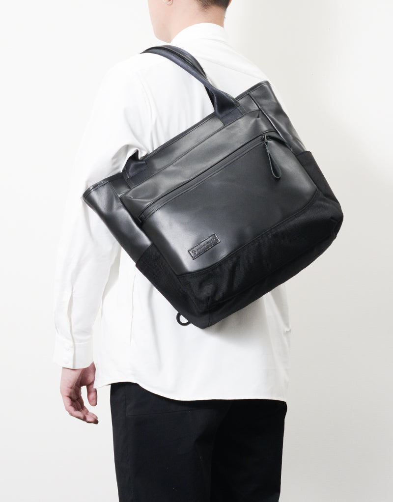 slick leather ver. Tote bag No.02483-l